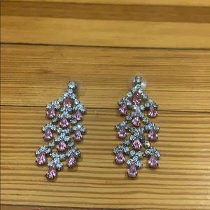 cubic zirconia with silver tone metal